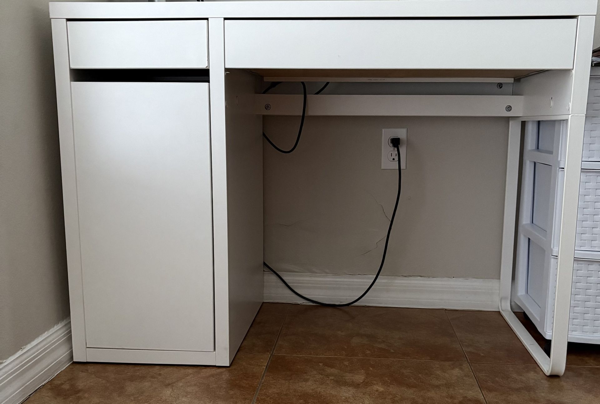 White IKEA Desk