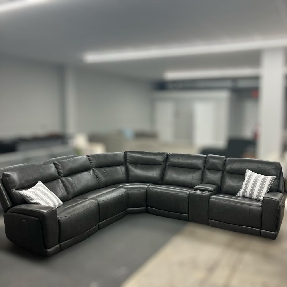 *NEW* Lauretta 6-piece Leather Power Reclining Sectional with Power Headrests 🚛DELIVERY AVAILABLE