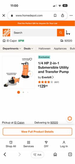 Everbilt water pump