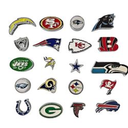 Nfl Team Bracelet Charms  Pins, Bracelets, Bracelets, Birthday Party Specials, Gifts
Fits 8mm Slide Bracelet 