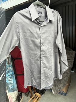 Arrow Fitted Men's Dress Shirt Gray