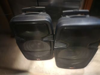 Pair of Portable PA Speakers with Handles