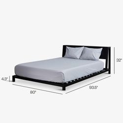 King Metal Platform Bed