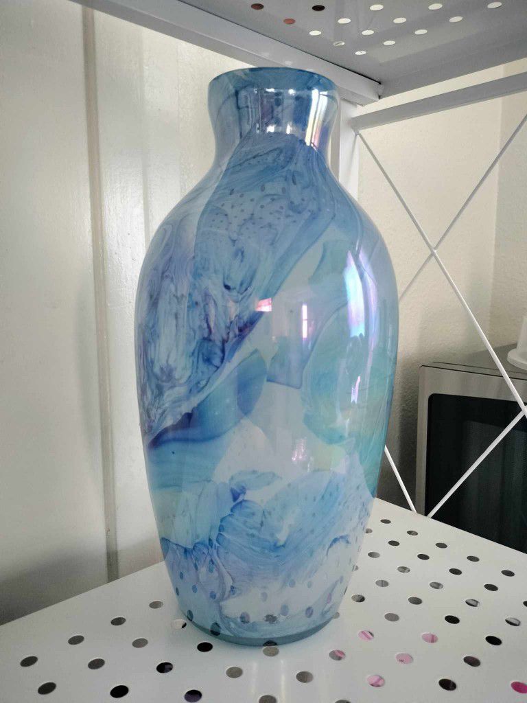 Big Blue Marble Flower Vase 