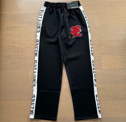 Mixed Emotion Black Track Pants- LARGE