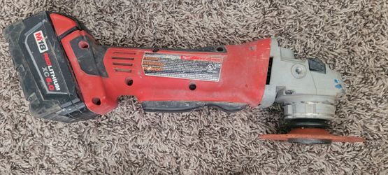 Milwaukee cut off grinder including Battery