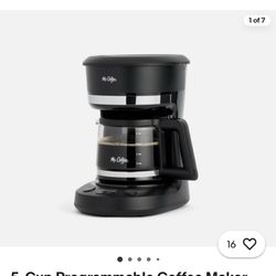 Mr. Coffee, 5 Cup Mini Brew , Black , New 