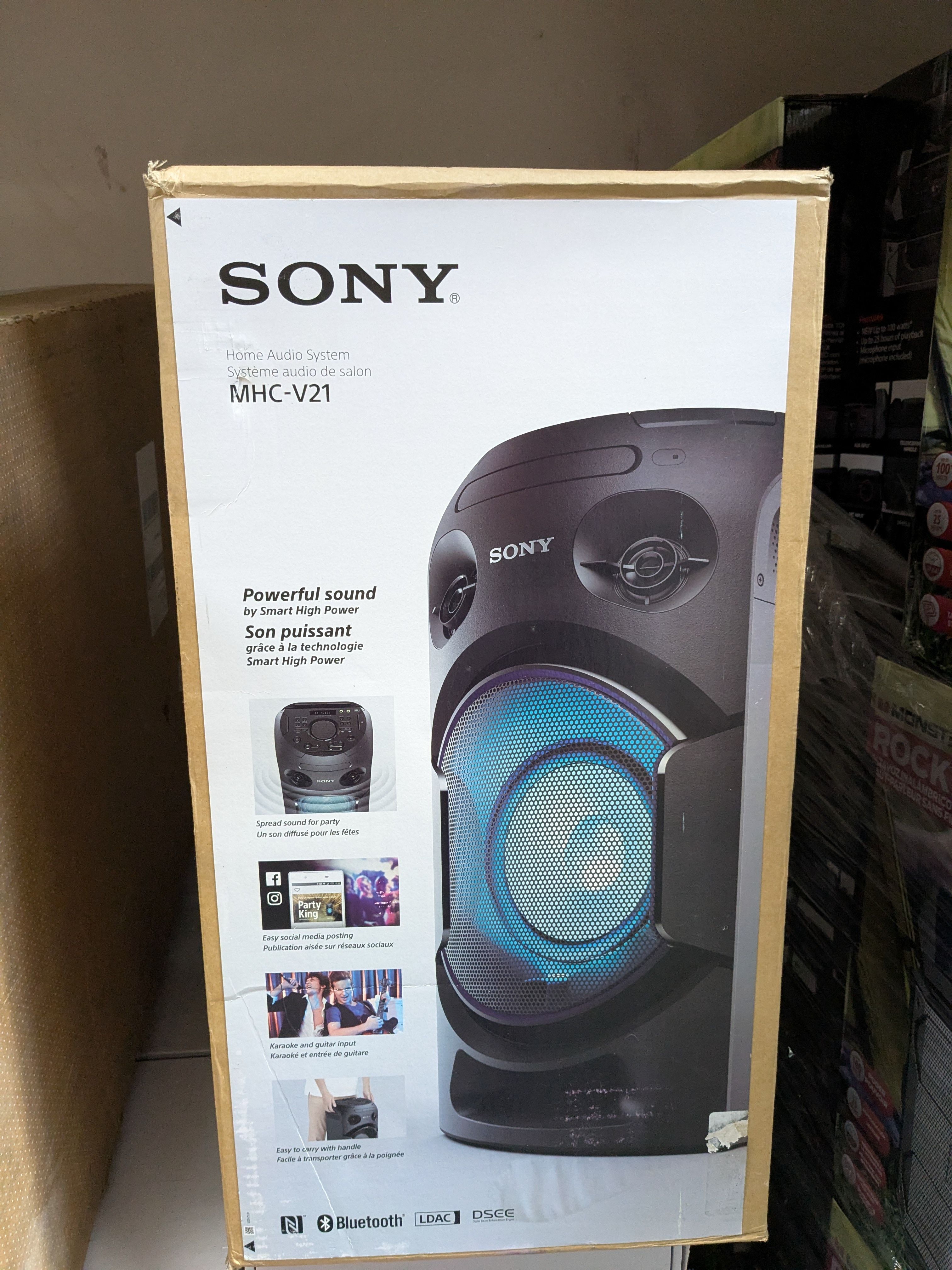 Sony - V21 High-Power Audio System with Bluetooth - Black