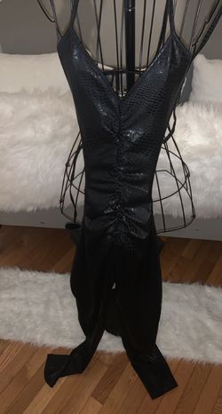 Black Snake Skin One Piece