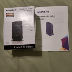 NETGEAR MODEL CM 500 DOCIS 3.0 HIGH SPEED CABLE MODEM & USER MANUAL !