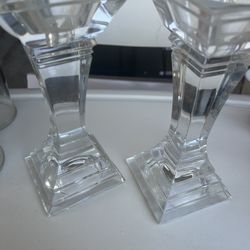 Vintage-Shannon Lead Crystal Candle Holders
