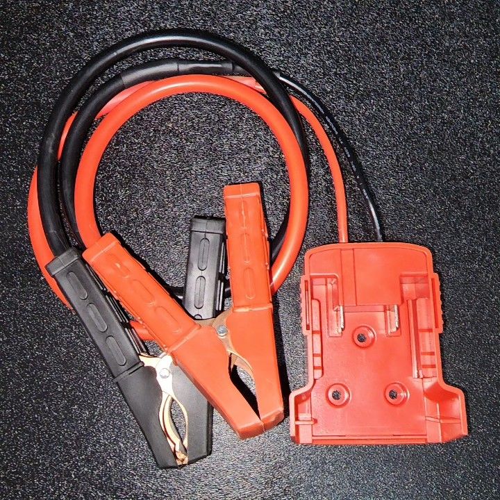 "Milw Red" jump start pack.   Requires "Milw Red" 18 volt lithium ion battery pack.