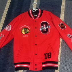 Men's Chicago Blackhawks OVO x NHL Varsity Jacket 