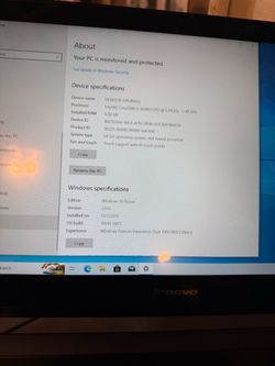 Lenovo Laptop Intel i5 8GB RAM Windows 10