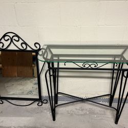 Set Of Console Table And Mirrore