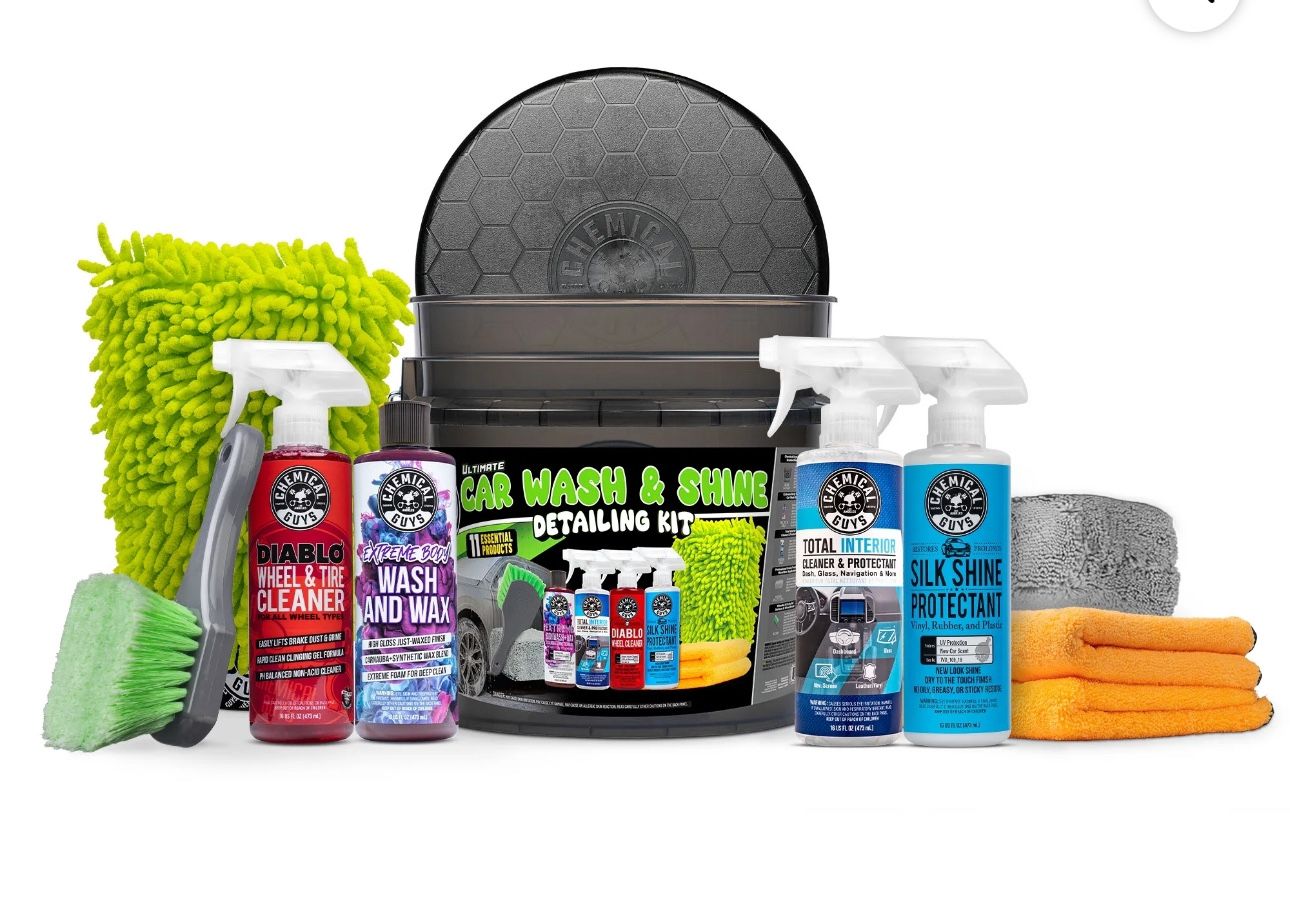 Chemical Guys Ultimate Car Wash & Shine Detailing Kit (11 Items) New Sealed