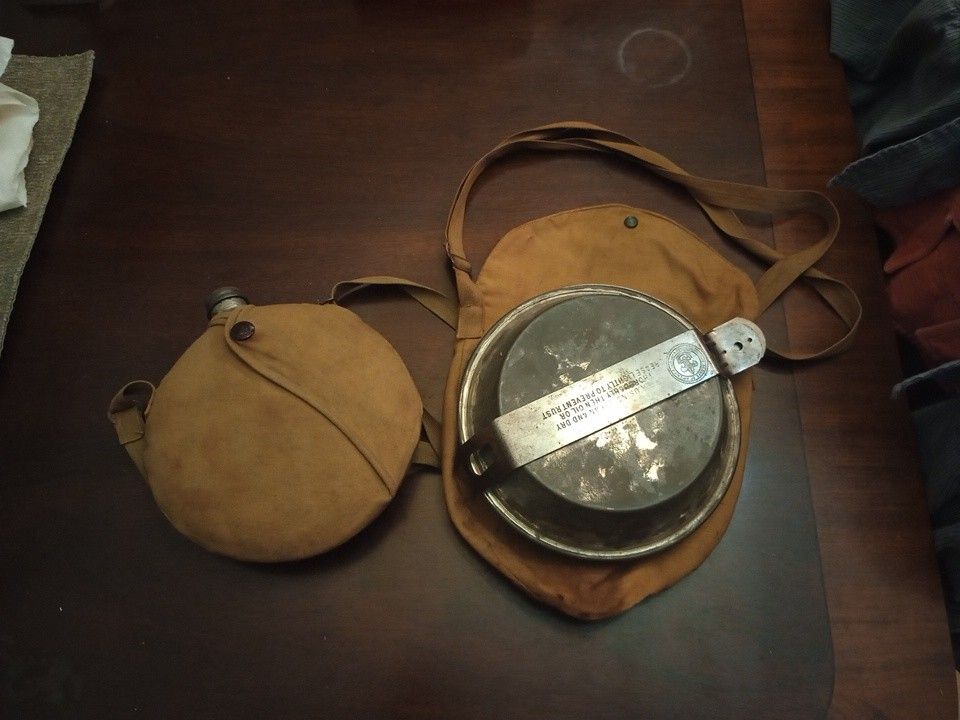 1940s Vintage Boyscouts Canteen And Mess Kit
