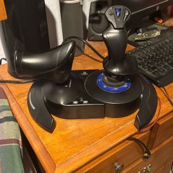 PlayStation Thrust Master Throttle And Joystick Flight Simulator.