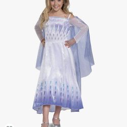 Disguise Frozen Snow Queen Elsa Deluxe Kids Costume Size XS & S