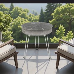 Sequin End Table Music Coffee Table with Bluetooth Speaker