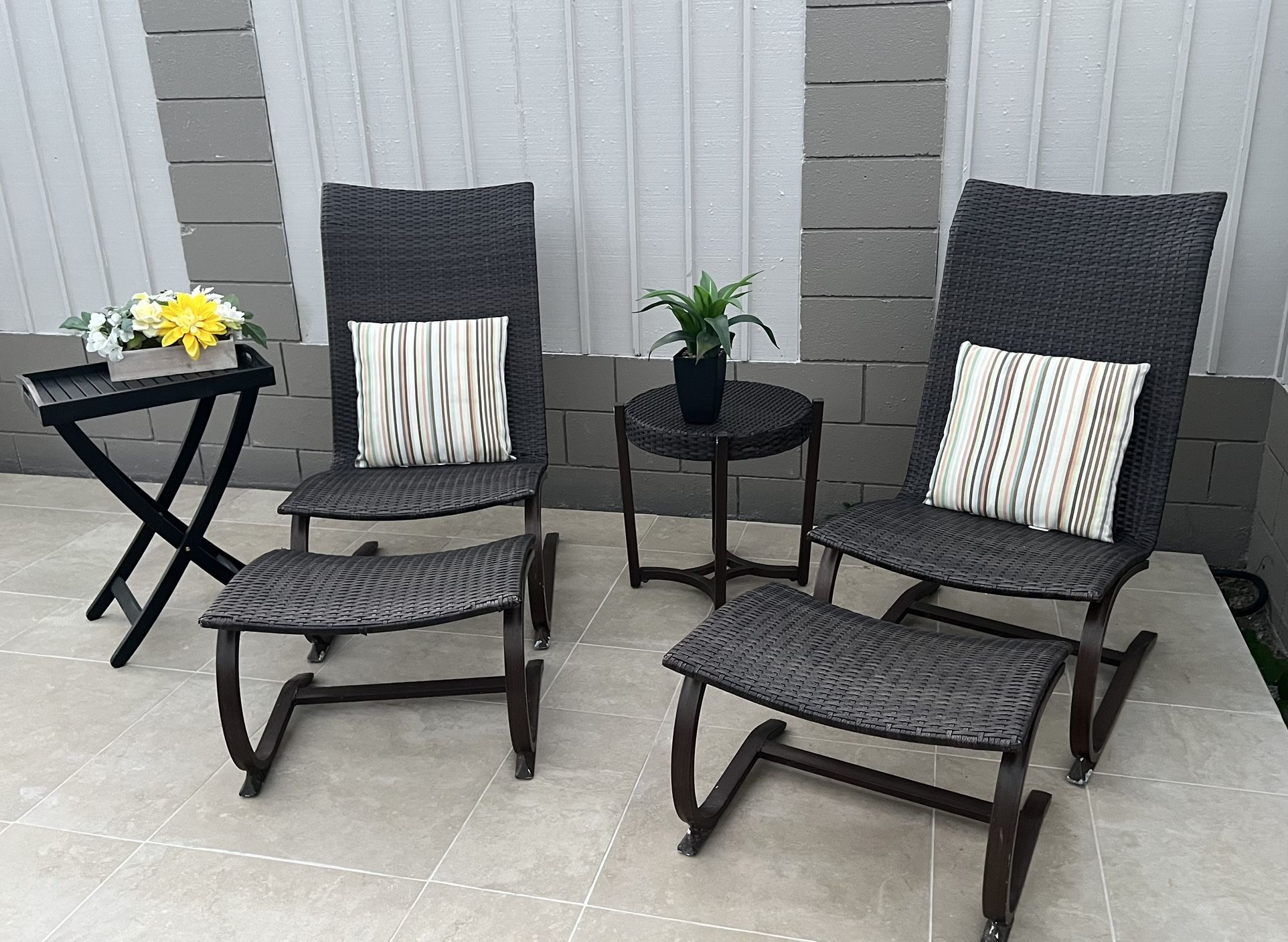8 pc chair table patio deck pool outdoor. Hampton Bay (PLEASE c description b4 ask ?)