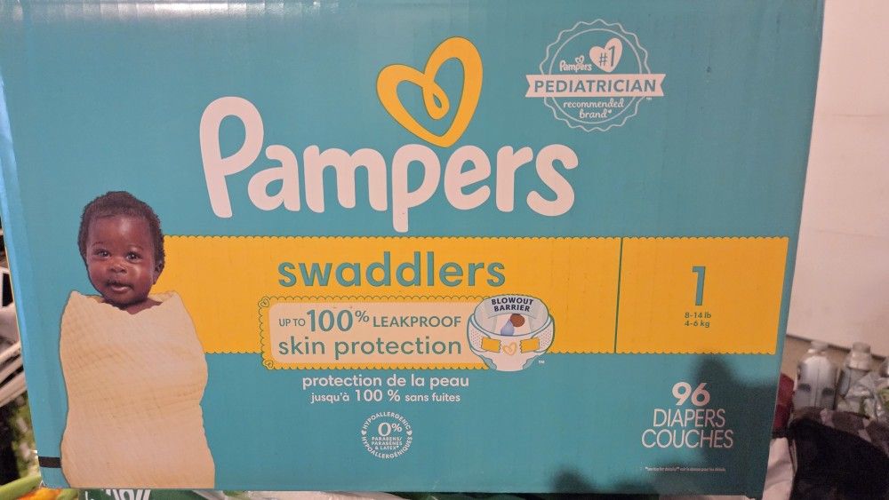 Size 1 Diapers- Pampers Swaddlers