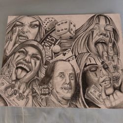 Original prison style/realism, canvas, art