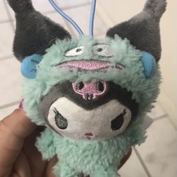 Kuromi Hangyodon Outfit Plush Keychain