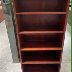 Cherry 5 1/2 Ft. Office Bookcase! Sturdy And Works Fine! Only $50