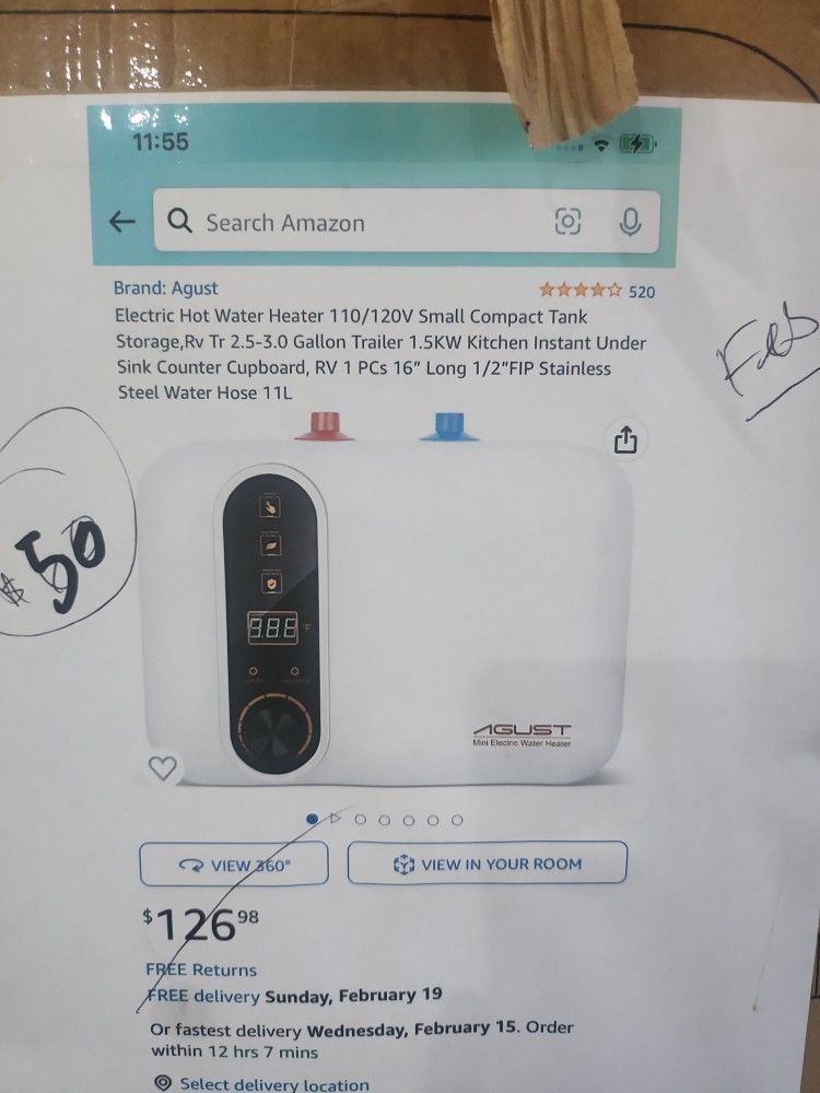 Electric Water Heater 110v/120v