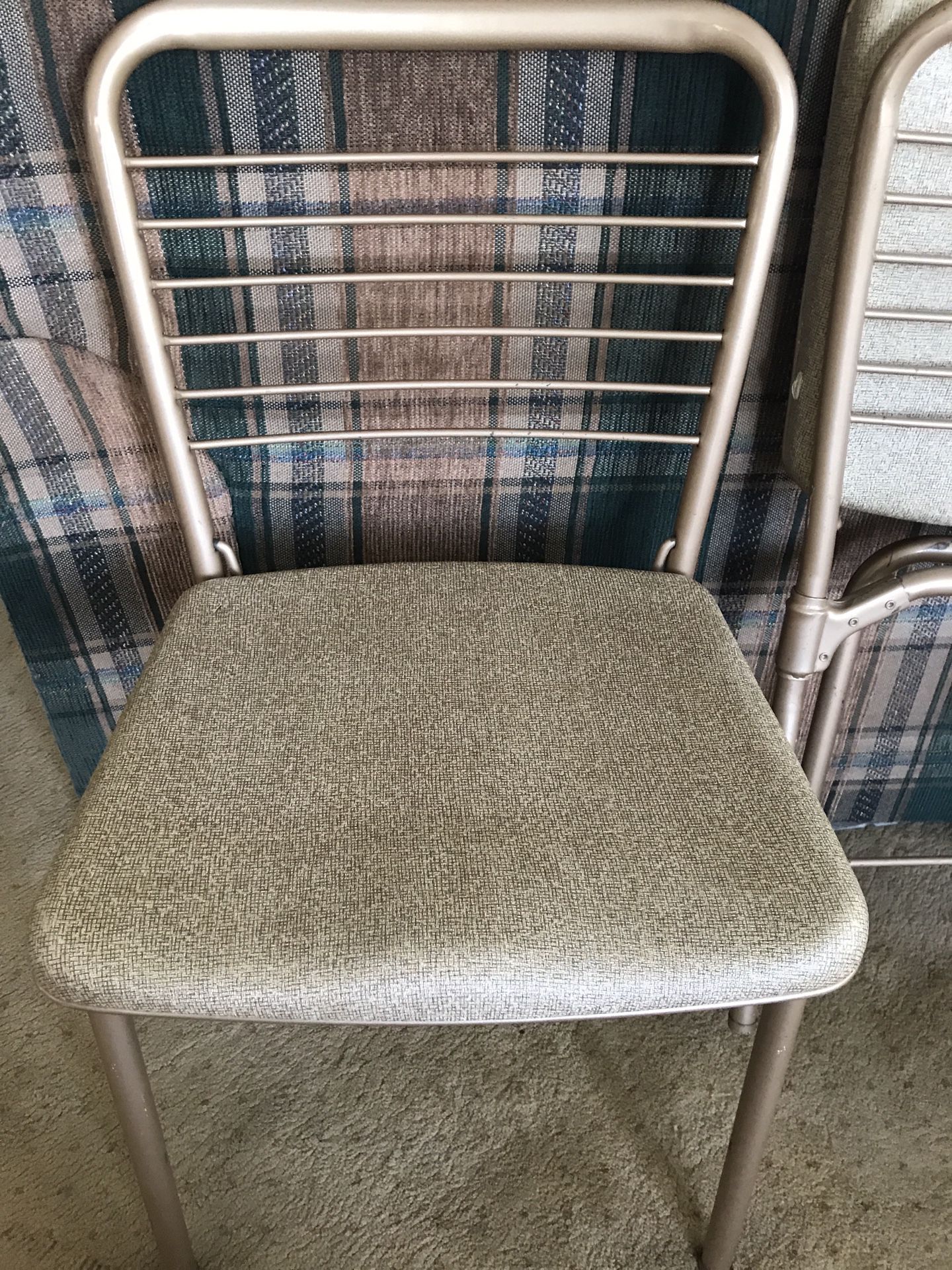 Vintage Kitchen Fold Away Chairs Set Of 4