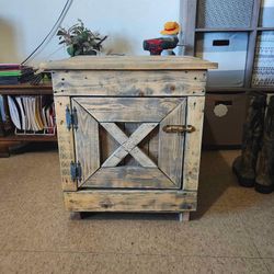 Rustic Accent Cabinet Table