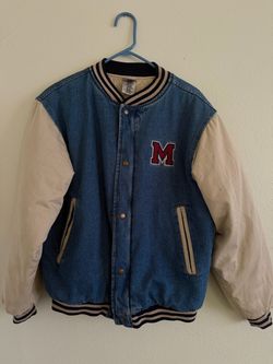 Mickey Mouse True Blue Denim Varsity Jacket
