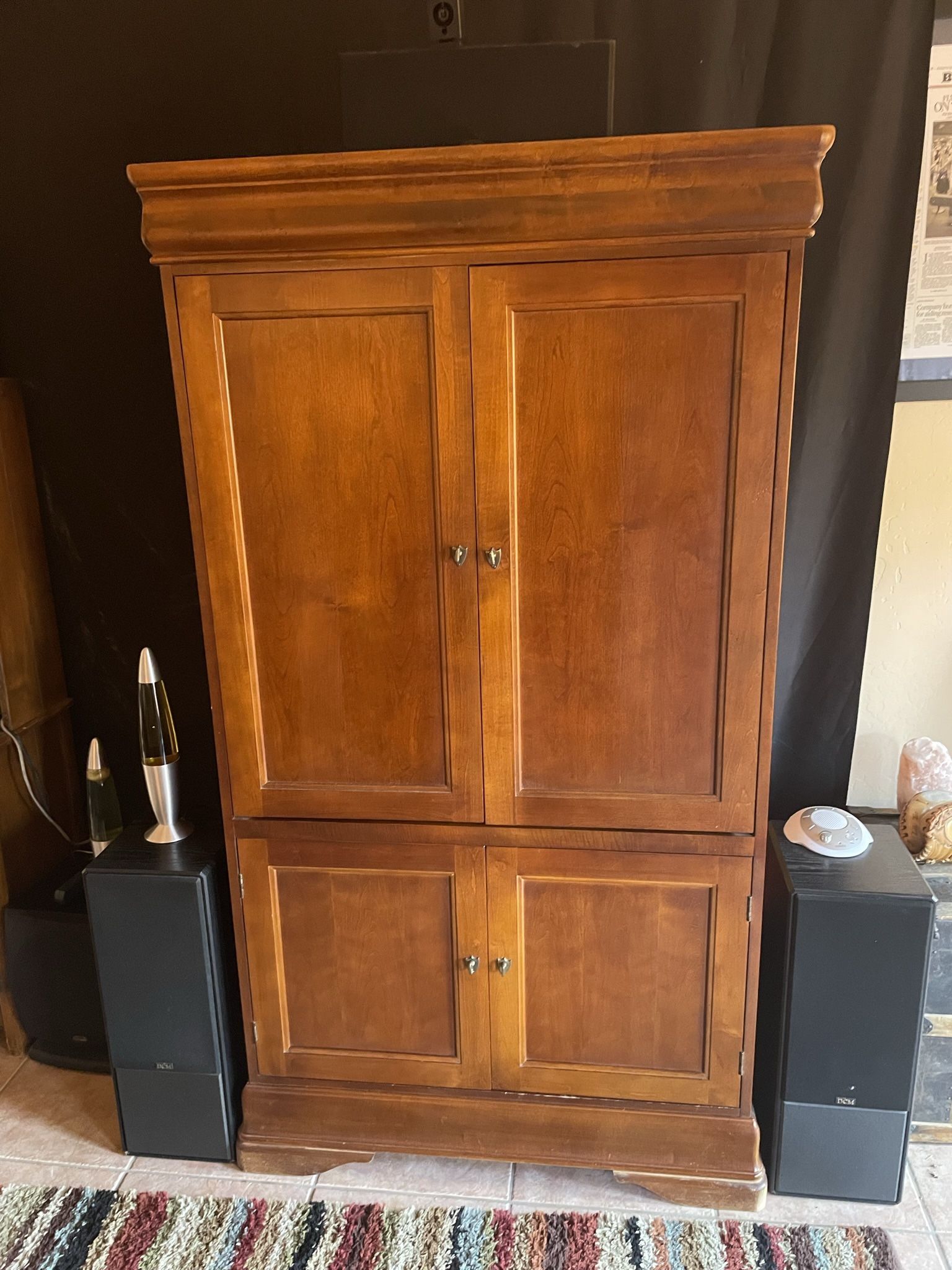 Solid Wood Louis Philippe Armoire By Hooker Furniture