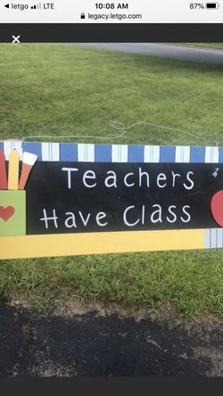 Teacher sign