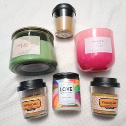 6 beautifully scented candles