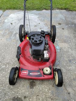 It's a push but it starts runs and cuts excellent good and strong quiet and smooth