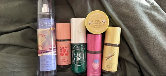 Assorted variety of perfumes and lotions