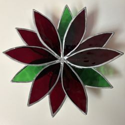 Stained Glass Poinsettia 