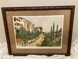 Beautiful Vintage Lithograph by Denis Paul Noyer