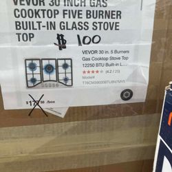 Vevor 30in 5 Burner Gas Cooktop