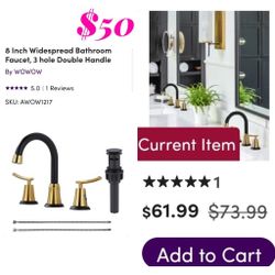 New Black and Gold Faucet 