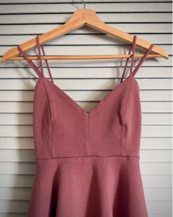 Dusty Rose Double Strap Skater Dress (XS)