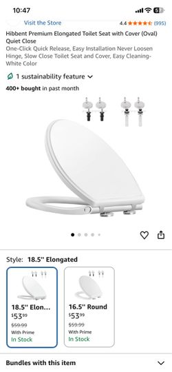 Elongated toilet bowl set