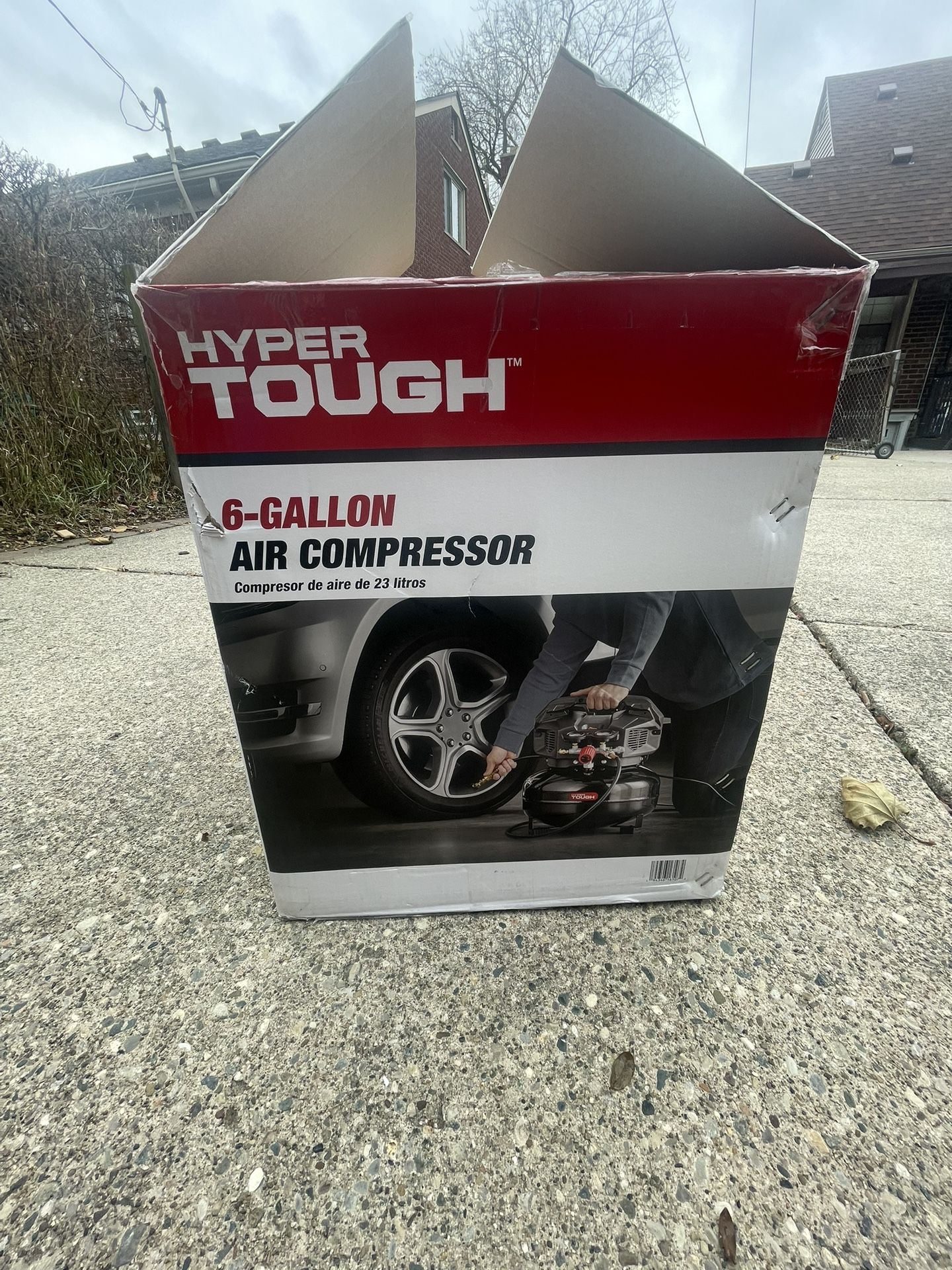 Hyper Tough Black 150 PSI Oil-Free Pancake Air Compressor 6 gal