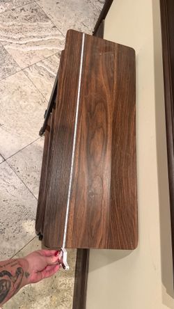Rolling C-Shaped Laptop Desk | Sofa Side Table with Storage Shelves