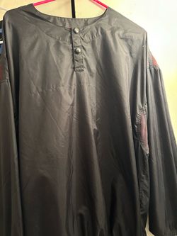 Black  Rawlings Pullover Windbreaker Jacket