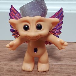 Uniquely Designed Troll with No Marks On The Bottom Stone Instead Of Hair And Glued On Wings 