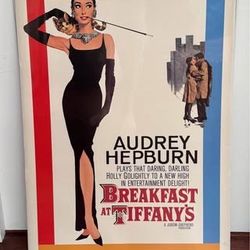 NEW Poster Audrey Hepburn Breakfast at Tiffany’s 22.5x34.5 inches just $5
