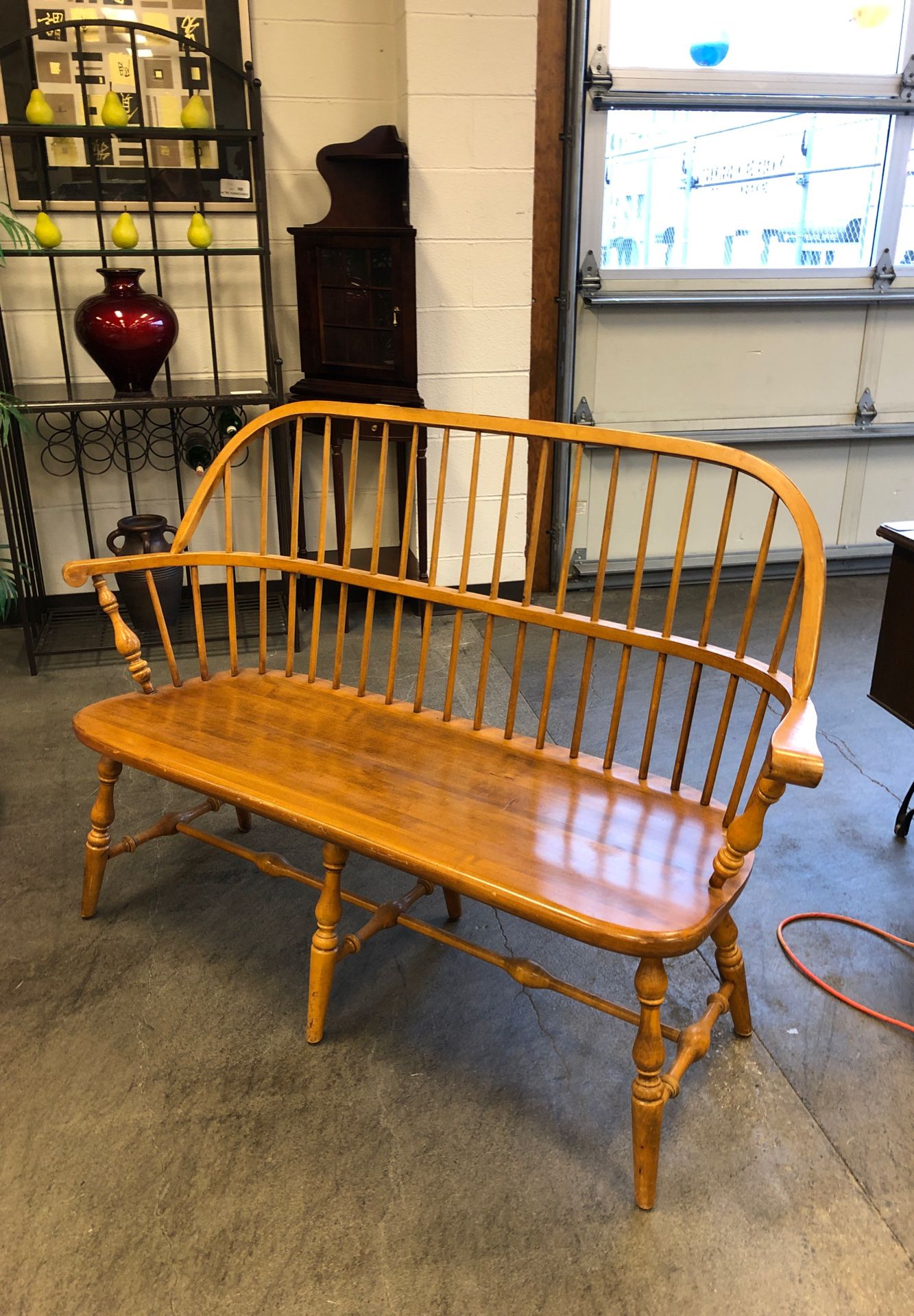 Ethan Allen Wooden Windsor Bench for Sale in WA OfferUp
